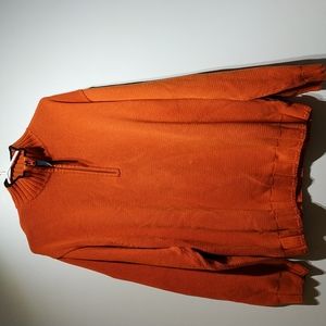 Chaps Ralph Lauren Men's mock neck Y2K vintage kinted sweater zip up size L